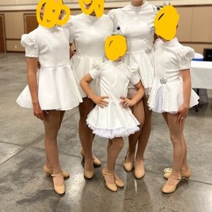 Custom white Rockett dance costume 11/12 only